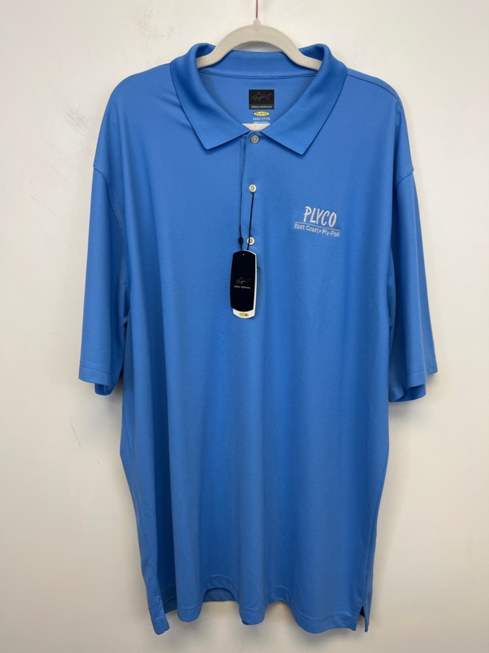 Greg Norman Play Dry Men's Light Blue Short Sleeve Polo New with Tags Size XXXL